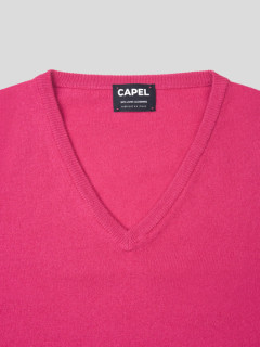 Pull Cachemire Enzo Framboise Capel Grande Taille  homme grande taille - Capelstore