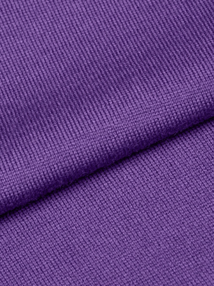 Pull Mérinos Como Col V Violet Capel Grande Taille