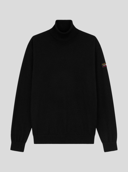 Pull Col Roulé Noir Paul & Shark Grande Taille