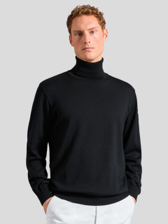 Pull Col Roule Noir Paul&shark Grande Taille  homme grande taille - Capelstore