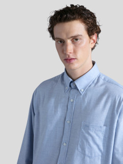 Chemise Flanelle Bleu Ciel Paul & Shark Grande Taille  homme grande taille - Capelstore