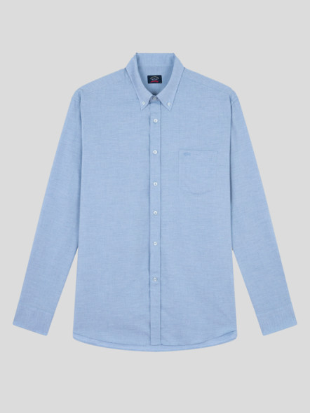 Chemise Flanelle Bleu Ciel Paul & Shark Grande Taille