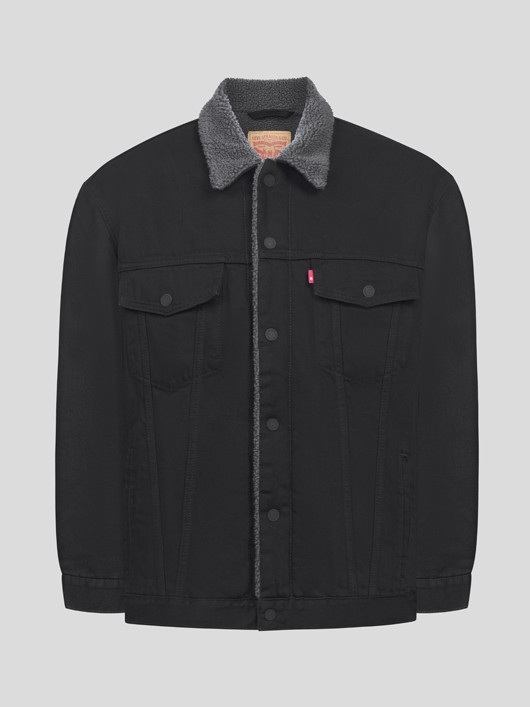 Blouson Sherpa Noir Levi's Grande Taille  homme grande taille - Capelstore