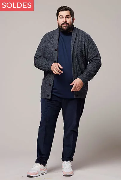 cardigan grande taille homme 
